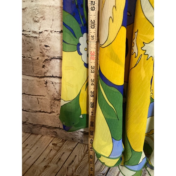 Ochirly Midi Dress Womens Medium Colorful Retro Florals Midi Flowy Sequins - Picture 9 of 13